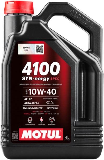 MOTUL 4100 SYN-NERGY SPEC, 10W40